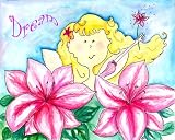 Hibiscus with Blond By S. Bowman 11x14 Art Print Princess Series