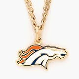 Denver Broncos Chain Necklace with NFL Team Logo Pendant