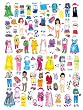Girl Felt Dolls-Set of 4 with extra clothes - Kit