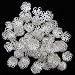 150 10mm bright silver plated flower bead caps