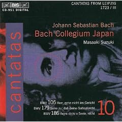 Bach, J.S.: Cantatas, Vol. 10 (Suzuki) - Bwv 105, 179, 186