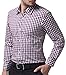Slim Fit Dress Shirts for Men Long Sleeve Plaid Formal Casual CL6299