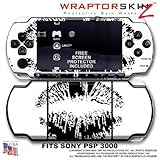 Big Kiss Black on White WraptorSkinz Skin and Screen Protector Kit fits Son ....