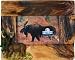 River's Edge Genuine Firwood Horizontal 4 x 6 Picture Frame with Hand Painted Poly Resin  Moose Accent