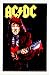 AC/DC - Angus Young with Guitar and Logo in Yellow Above - Sticker / Decal