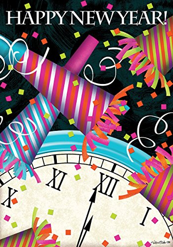 ” HAPPY NEW YEAR ” – DOUBLE SIDED Garden Size 12 Inch X 18 Inch – Decorative Flag