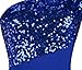 Angel-fashions Women's One Shoulder Sleeveless Sequin Maxi Prom Dresses