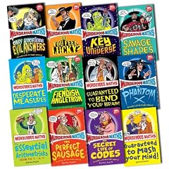 Murderous Maths 10 Books Collection Pack Set (Shapes, The Phantom X, Fundamental Formulas, The Key to the Universe, Mash Your Mind: Muderous Maths, Bend Your Brain, Easy Questions, Evil Answers, Feel Lucky?, Desperate Measures, Awesome Arithmetricks)