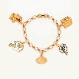 Miami Dolphins Gold Tone NFL Charm Bracelet