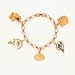 Miami Dolphins Gold Tone NFL Charm Bracelet