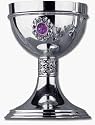 Alchemy Of England - Glastonbury Cup - Polished Pewter & Crystal Wine Goblet - AAG26