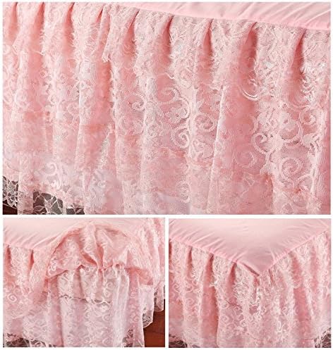 High Quality 100% Cotton Bed Skirt Bedspread Bed Cover Fitted Home Bed Sheet (Queen: W150cm X L200cm(59''* 79''))