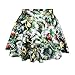 Cfanny Women's Holiday Season Christmas Santa Xmas Print Mini Flared Tutu Skirt