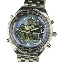 ESS New Mens Blue Stainless Steel Analog Digital Dual Watch WM007-ESS