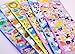 ONOR-Tech 4 Sheets Cute Lovely 3D DIY Decorative Adhesive Sticker Tape / Kids Craft Scrapbooking Sticker Set for Diary, Album (Cartoon Animal)