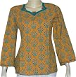 Kurtis Womens Shirts Tops Spring Summer Clothes Hand Embroidery Size M (tsht066)