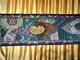 Clearance Sale ! Midnite BLU Spectacular Zardozi India Sari Tapestry Wall Hanging Table Runner