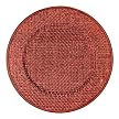 Rattan Rim Chargers Set of 4 - Red