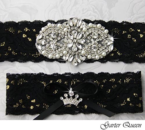 Bridal Garter Set, Stretch lace garters