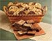 Geoff & Drew's Fancy Wicker Gift Basket - 24 Chocolate Chuck Cookies & 16 Chocolate Brownies Image