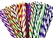 Caryko Striped Chenille Stems Pipe Cleaners, Pack of 100 (Multicolored)