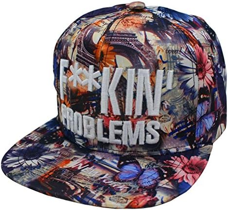 Jiaka Graphic Hiphop Dancing Baseball Cap Hipster Floral Brim Sunhat