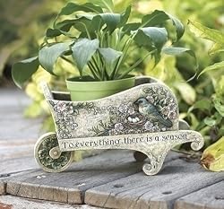 Joseph's Studio Playful Wheelbarrow Flower Planter 10"