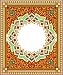 Picture Matting-Border of Gold Shapes - Vinyl Stained Glass Film, Static Cling Photo Frame Decal