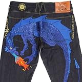 Yoropiko Royal Blue Hungry Dragon denim jeans YORO3690