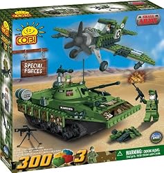 CobiSmallArmySpecialforcesIncludesTank,FighterPlaneandAccessories,300PieceSet