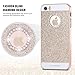 Floveme 3D Handmade Shiny Bling PC Case with Crystal Sparkly Diamonds and Rhinestones Design for Iphone 5 5s - Golden