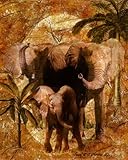 IMAGE OF Jungle Elephants Finest LAMINATED Print Jonnie Chardon 16x20