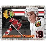 Northwest Chicago Blackhawks Jonathan Toews Triple Woven Jacquard 48x60 Blanket - BLACKHAWKS TOEWS 48 X 60