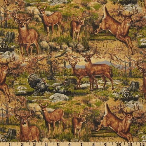 Hautman Deer Wild Brown Fabric