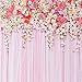 5x5ft Pink Flowers Backdrop Wedding Photography Background Studio Prop D-9192