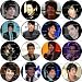 Set of 16 Adam Lambert ~ American Idol Pinback Buttons pins