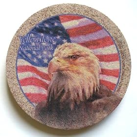 Click here to buy IndependenceYellowstone National Park - Set of 4 Sandstone Coasters by Thirstystone.