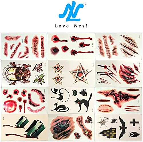 12 Premium Sheets - Metallic Flash Temporary Tattoos - Gold and Silver Bling Temporary Waterproof Tatoo,botanical Temporary Tattoo Custom Temporary Tattoos for Kids (1 Pack, Series 6)