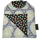 Bella Tunno Reversible Bib in Coco Paisley and Mocha Man Spots