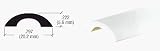 CRL White Frameless Shower Door Half-Round Threshold - 98 in long