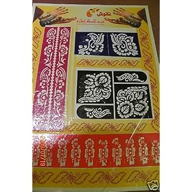 Self Adhesive Decal Stencils for Henna Temporary Tattoo