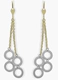 10 Karat Two-Tone Four Circle Earrings