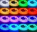 Produkt-Bild: Incutex Marken Strips Strip Stripes Lichterkette (Multicolor LED) Streifen Stripe mehrfarbig wasserfest f&uuml;r Weihnachten und andere Anl&auml;sse waterproof Hintergrund wei&szlig; 3M Klebeschicht L&auml;nge: 5 Meter