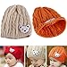 Vktech® Soft Winter Crochet Baby Newborn Toddler Boy Girl Beanie Hat Cute Bear Cap (Orange)