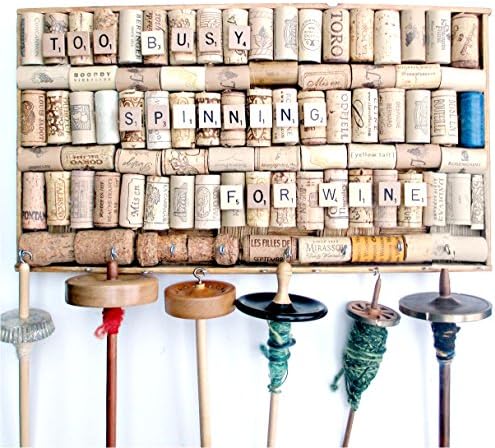 Too Busy Spinning For Wine: Wine Corks Drop Spindle Display and Storage