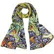 100% Luxurious Charmeuse Silk Van Gogh's "Irises" Long Scarf Shawl