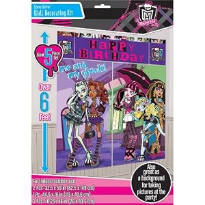 Monster High Wall Decorating Kit Birthday Party Pack Supplies Girl