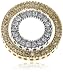 14k Two-Tone Diamond Double Circle Pendant (1/3 cttw, I-J Color, I2-I3 Clarity)