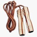 LEATHER BOXERS SKIPPING ROPE WITH WOODEN HANDLES - FREE DELIVERY