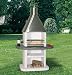ARDENA Garten-Grillkamin, Edelstahlhaube, granit-weiss, 425 kg, L